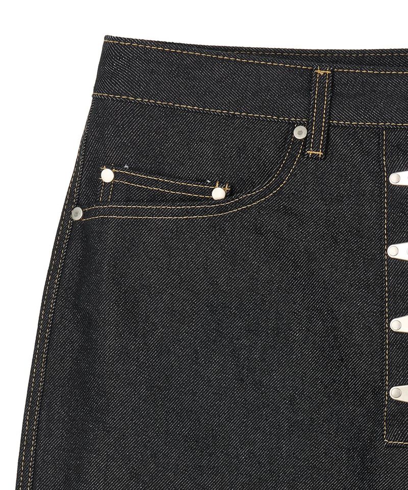 Shinchiback Fireman Curved Denim Pants - Black