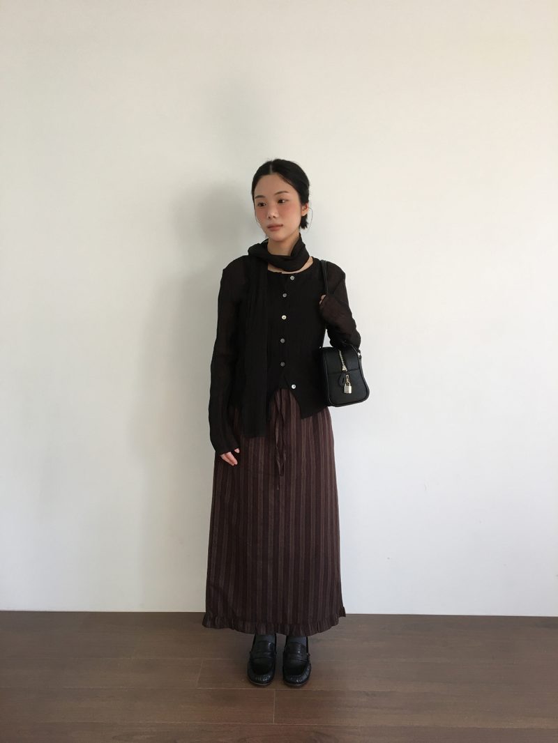 Cher frill long skirt (2color)
