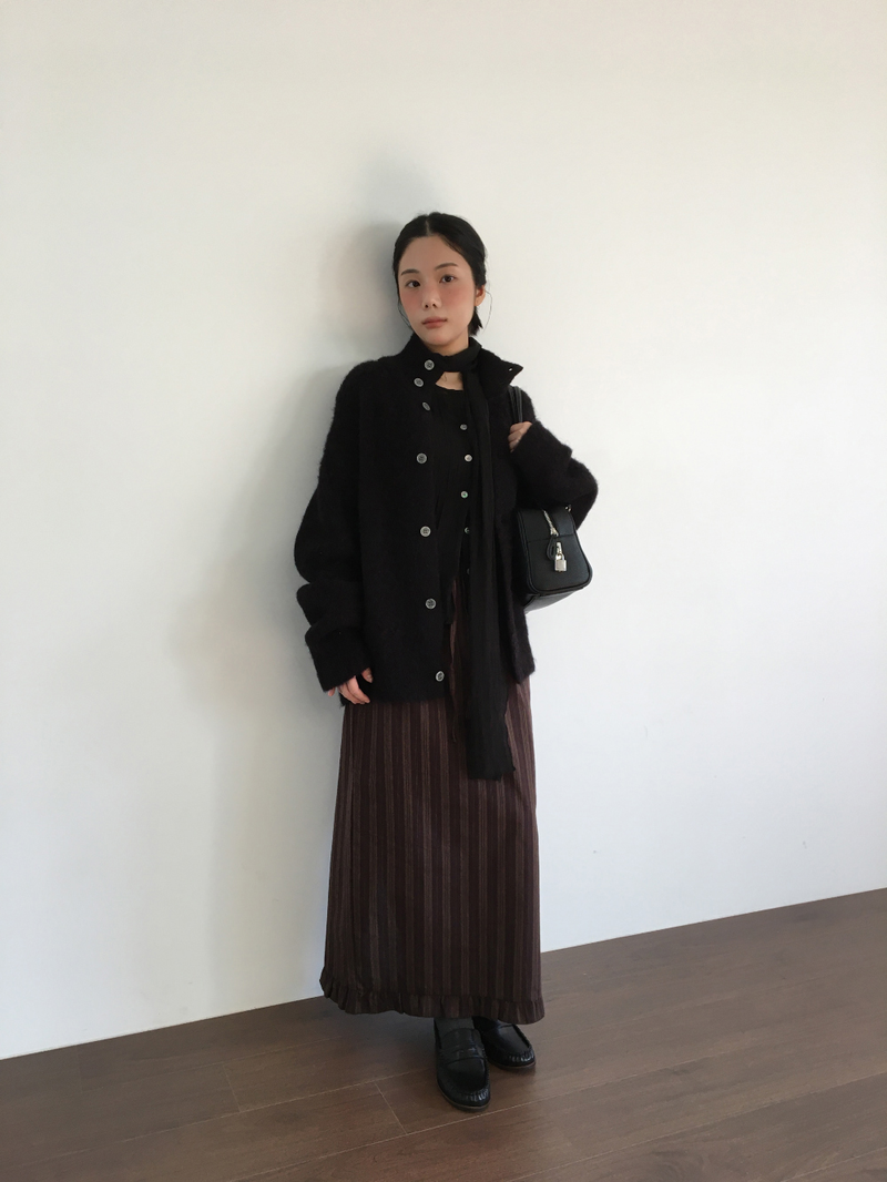 Cher frill long skirt (2color)