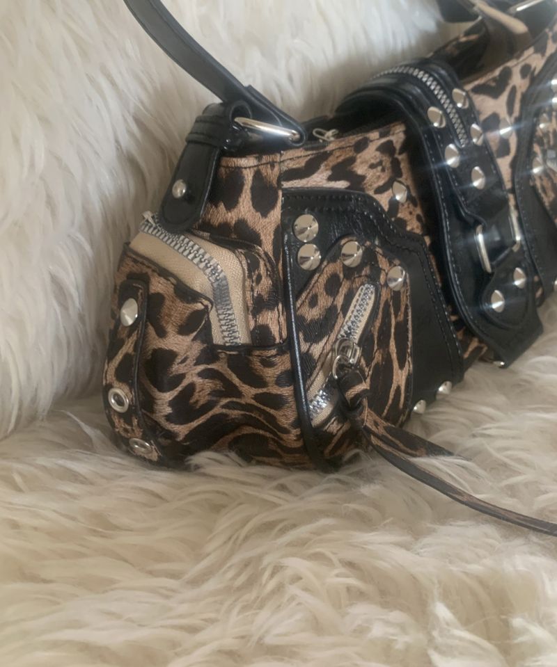 Tokio y2k Leopard Buckle Shoulder Bag