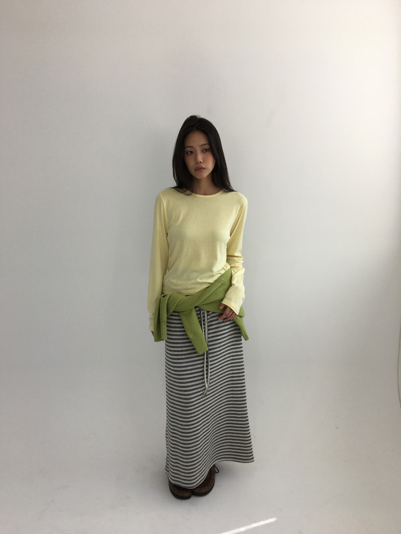 DUGGY(ダギー)の「レディ ストライプド ロング スカート (2color)(スカート)」