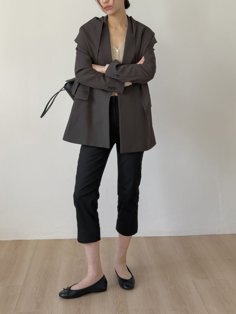 [Scarf SET] Glass Wrap Half Jacket