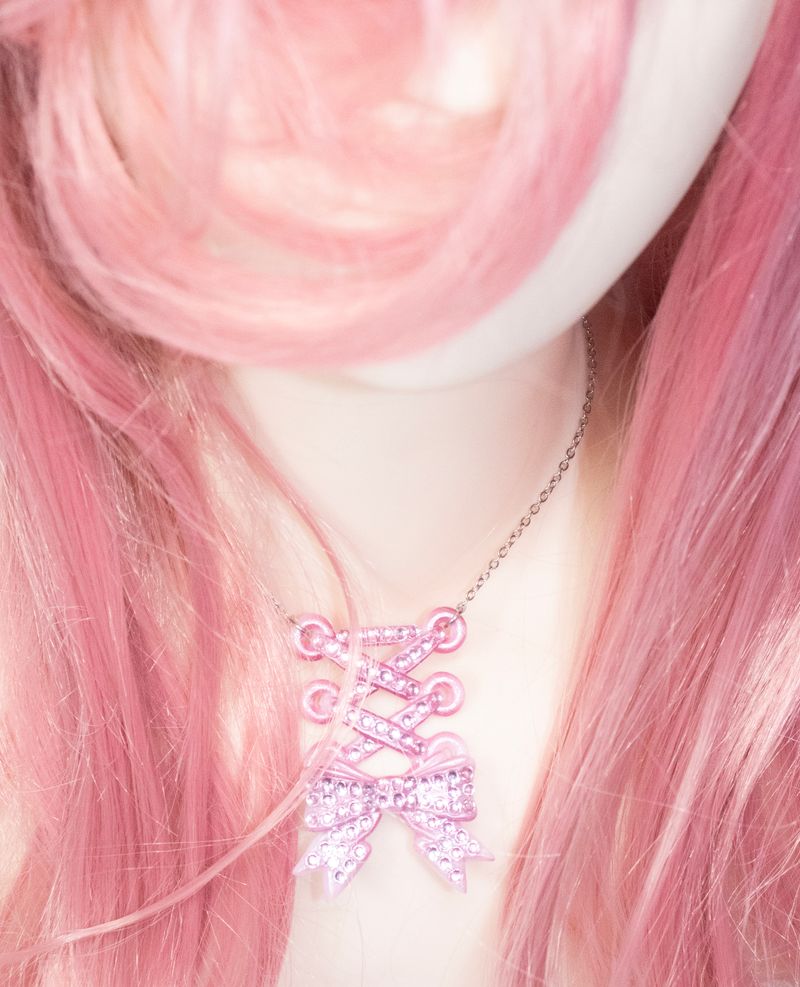 Eyelet Lace-up Necklace