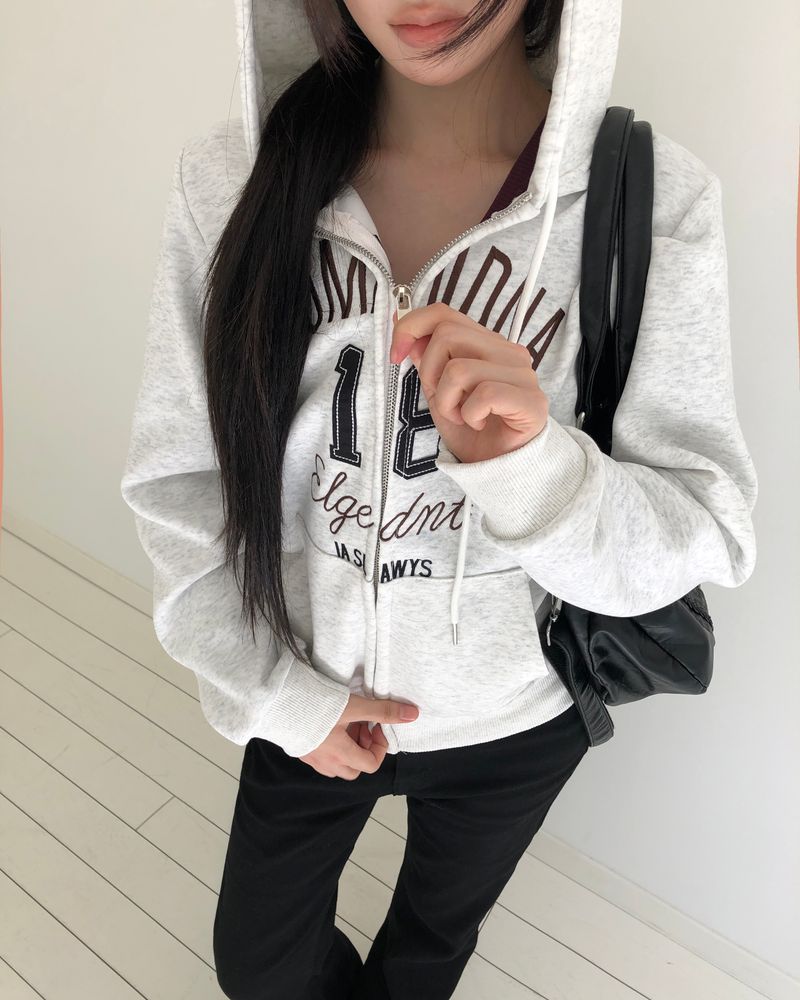 Lehin Cropped Hooded Zip-Up