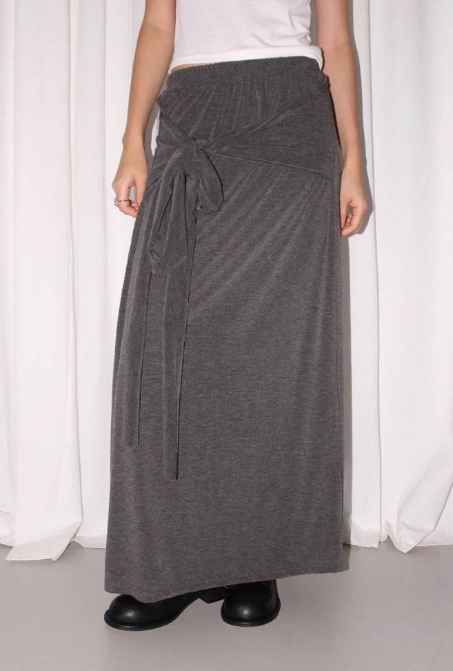 CROSS WRAP MAXI SKIRT
