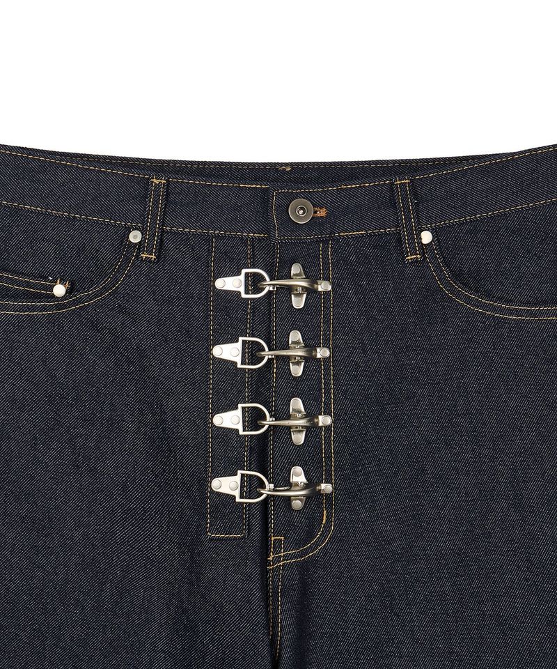 Shinchiback Fireman Curved Denim Pants - Indigo