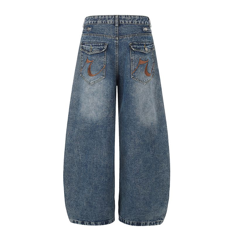 Rosie Multi-Pocket Wide Denim Pants