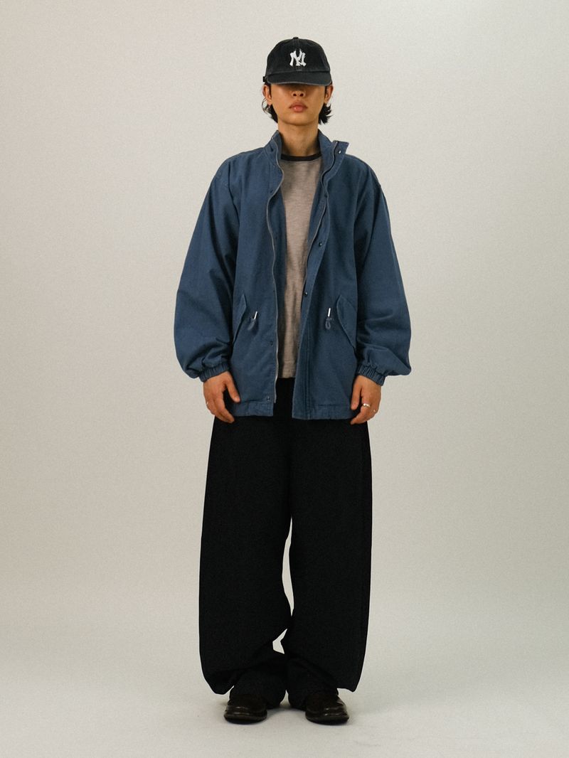 EA High-Neck Washed String Short Field Jacket