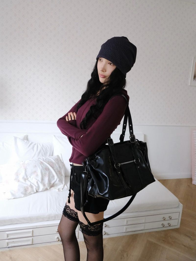 casual leather 2way bag
