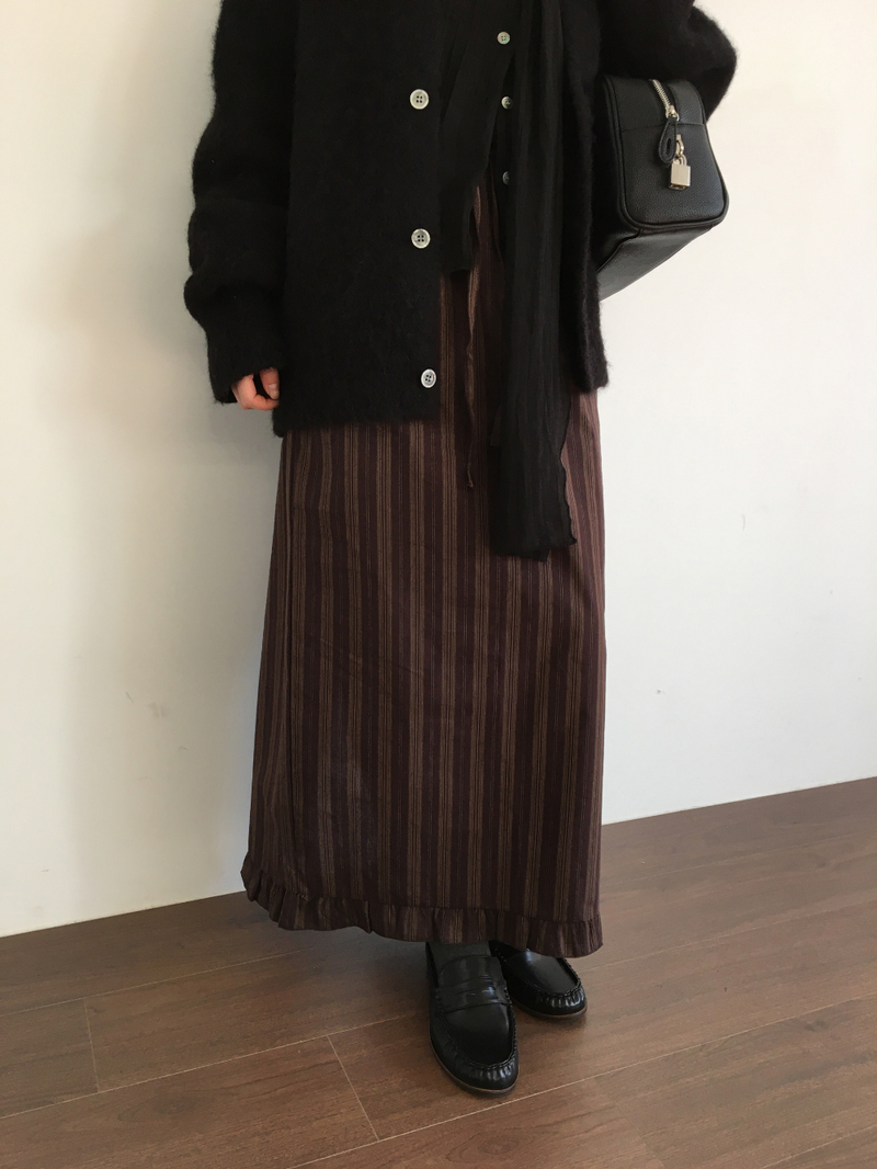 Cher frill long skirt (2color)