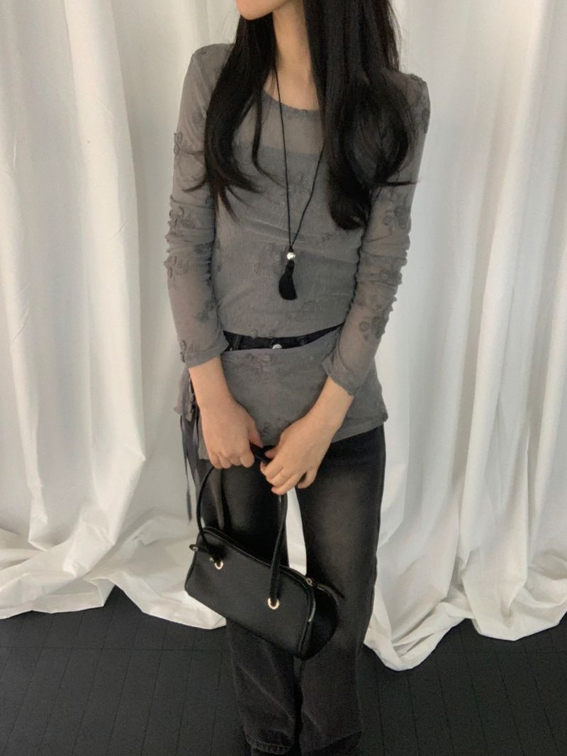 [set] Ekis Flower T-Shirt & Wrap Set