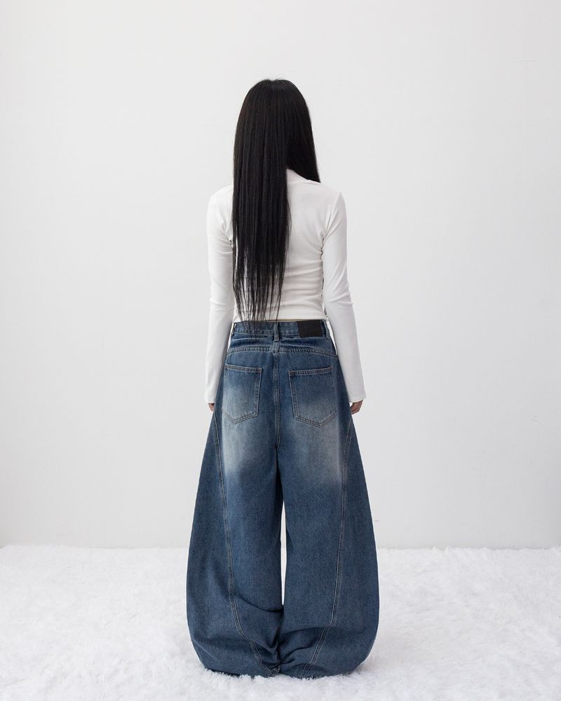 26FW★セクションカーブドワイドデニム