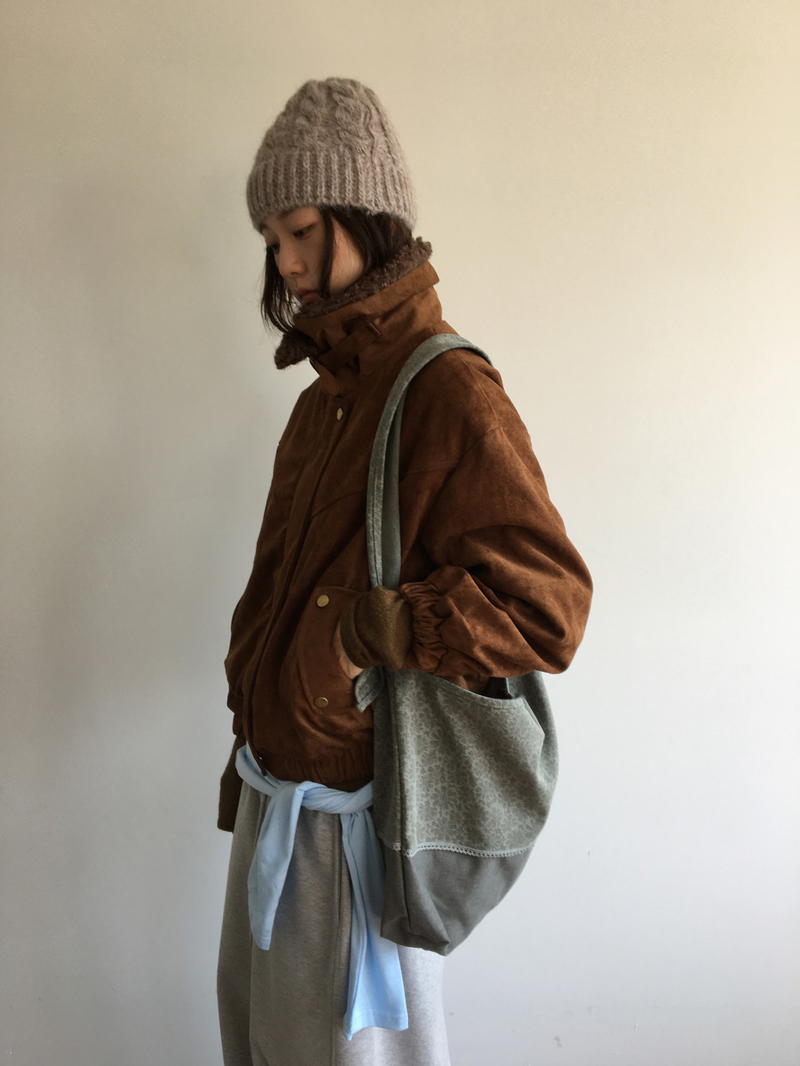 Roya Suede High-Neck Blouson (3color)