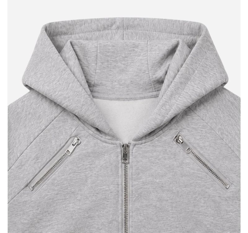 Motor Crop Hood Zip-up