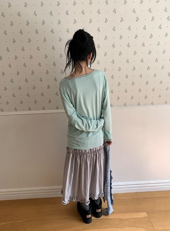 26FW★ [BAONHAUS] Diendi Stripe Henley Long Sleeve Tee